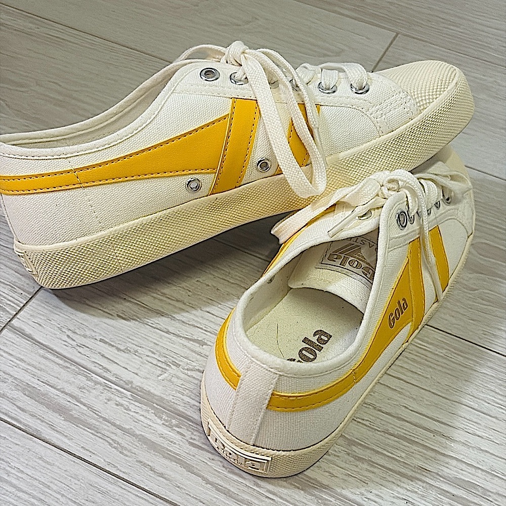 Gola Women's Cream and Yellow Sneakers